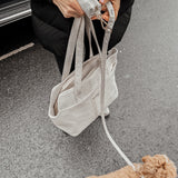 Marshmallow┃Boucle Poop Bag Holder